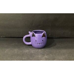 Vampire Kitty Mug 12 Ounce Ceramic Cup Dishwasher Safe Deep Purple Color